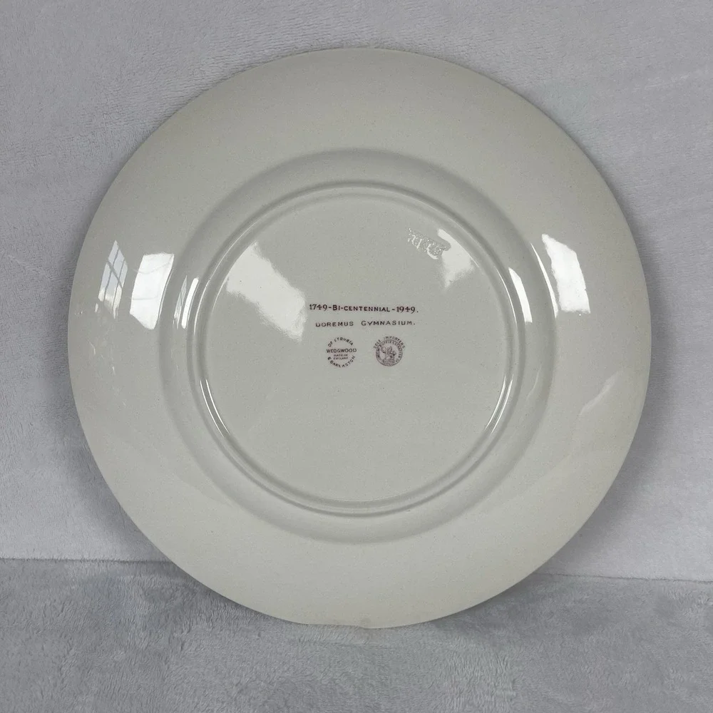 Vintage 1949 Wedgwood Washington & Lee University Doremus Gymnasium Plate 10.75